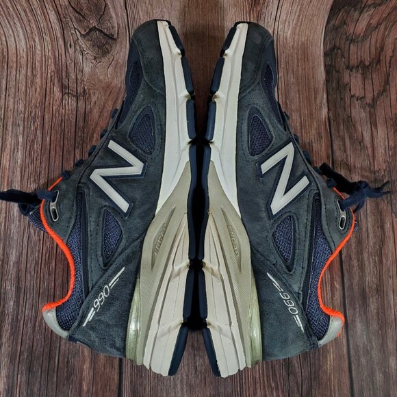 New Balance 990v4 Womens Size 10.5 B Blue Orange Walking Shoes USA Made W990NV4 - Picture 8 of 12